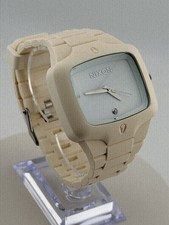 Nixon Rubber Player White Quartz Square Dial Japan Movt