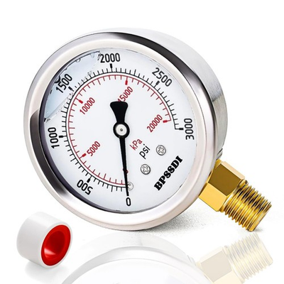 #ad BPSSDI 0 3000 Psi Glycerin Liquid Filled Hydraulic High Pressure psi $13.77