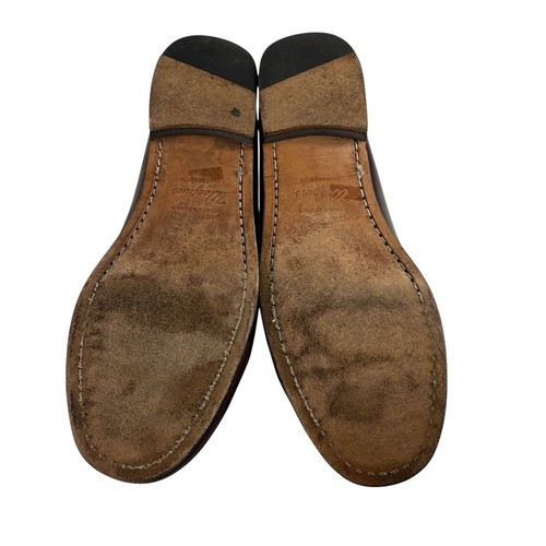 Mocasines Bass Weejuns Mujer 8.5 Borgoña Jackie Cuero Borla Kiltie Hecho a Mano - Imagen 4 de 13