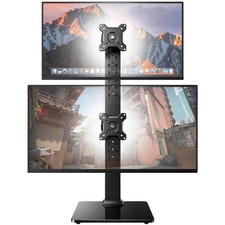 Dual Monitor Stand for 13 to 34 Inch Max Load 44 lbs Vertical Mount Freestanding