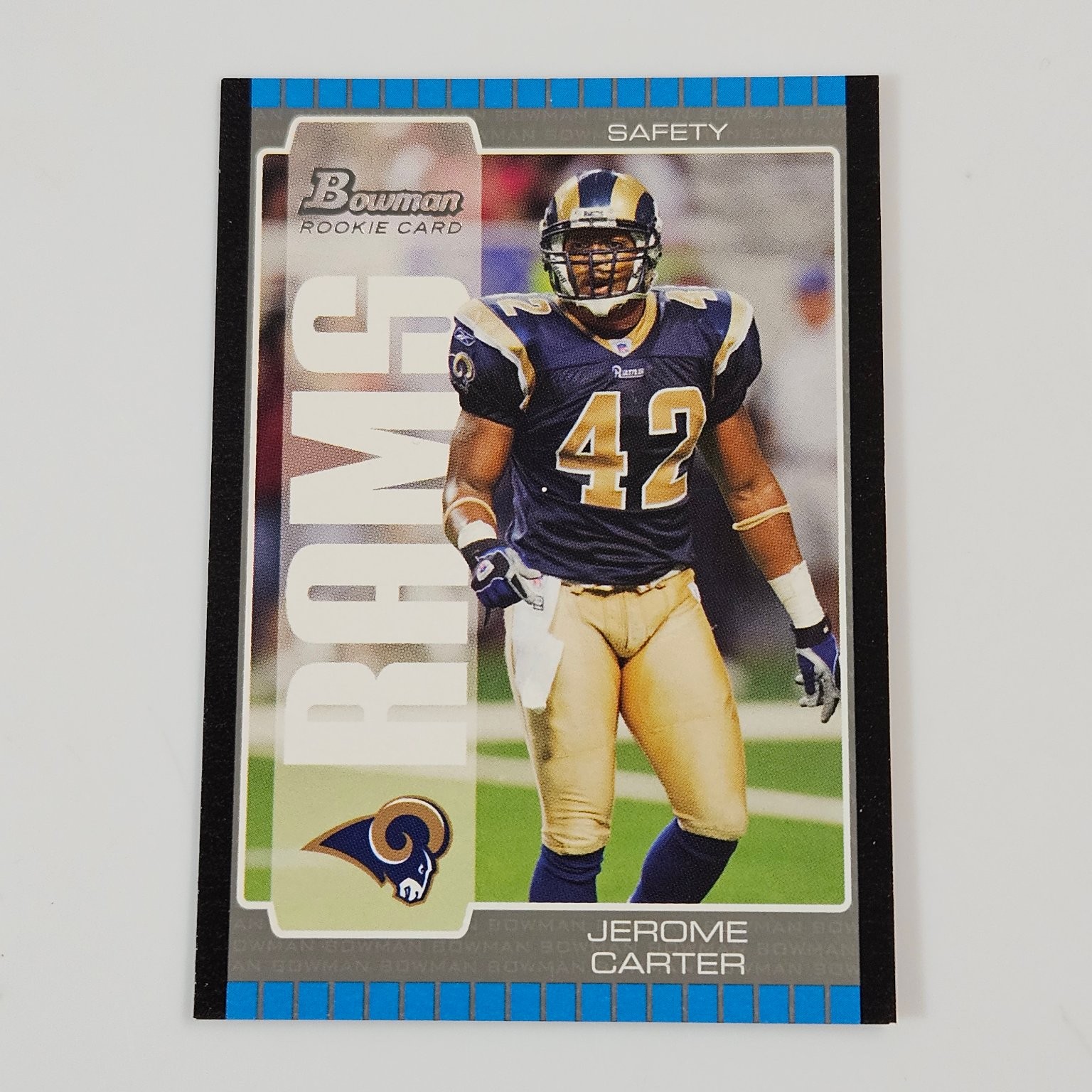 Jerome Carter St. Louis Rams 2005 Bowman #264 RC Rookie Card