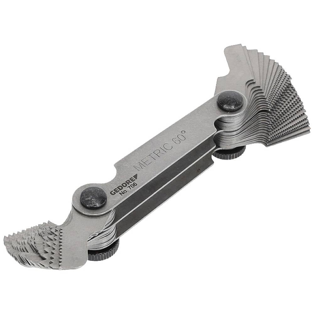 Calibre de filetage Gedore 706 6549730 en acier trempé pour filetages ISO