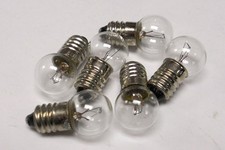 430C Clear 14 Volt Large Head Screw-In Type Light Bulbs, 6 Pieces