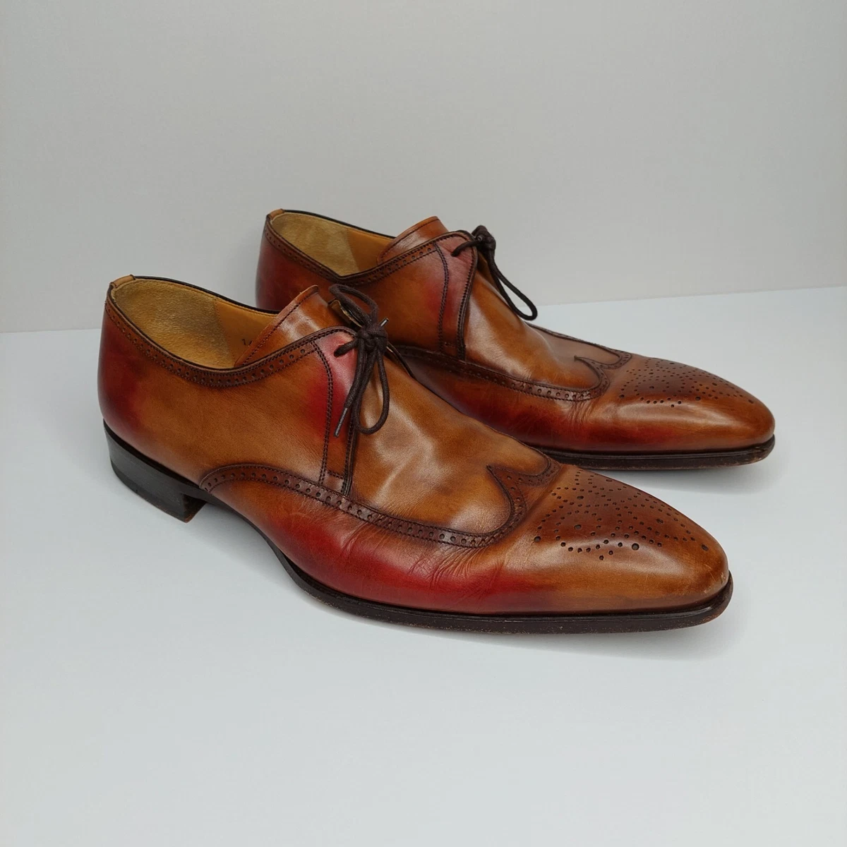 Vero Cuoio Tan Leather Lace-Up Derby Shoes Vero Cuoio Medium Width (D, M) Dress Shoes for Men for sale  main image 2