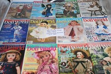 Doll World Magazine lot of 13, 1995 and 1996, Baby, Muffett, Wendy, Alice, Space