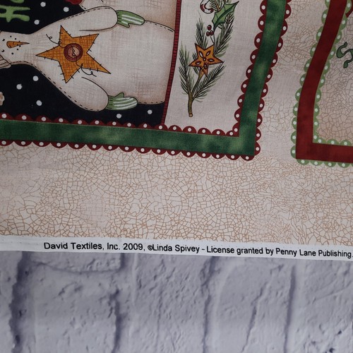 Christmas Snowman Fabric Panel David Textiles 2009 36" X 43" Unused Quilting - Picture 2 of 2