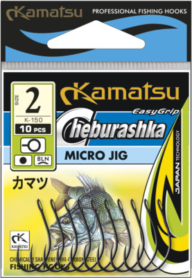 KAMATSU K-150 MICRO JIG ANGELHAKEN MIT BIG ÖHR, FORELLENHAKEN, CHEBURASHKA HAKEN