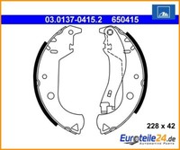 Bremsbackensatz Ate 03.0137-0415.2 FüR Fiat Strada Pick-Up