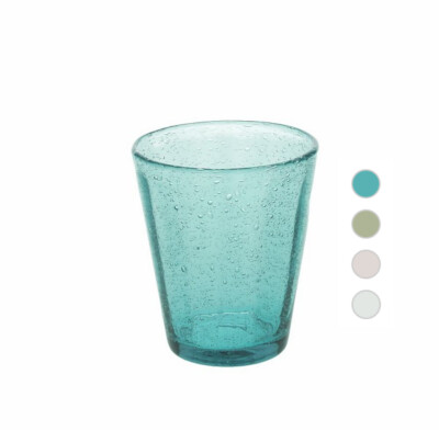 6er Set Wasserglas KOLORS, versch. Farben, mundgeblasen, 340 ml., von Tognana