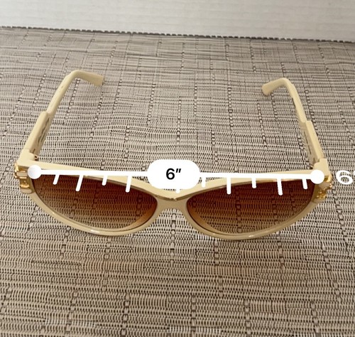 1970s Vintage JEAN PIERRE LAMY White w Gold Accents Sunglasses - Picture 24 of 24