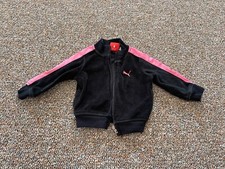 Puma Girls Red  Pink Zip Up Jacket 12M