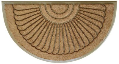 Welcome Mat Dirtbuster Mat 18'' x 30'' - Sunburst Coir Doormat- Tan -Accentuary