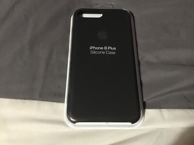 genuine apple iphone 8 plus silicone case new sealed black MQGH2ZM 