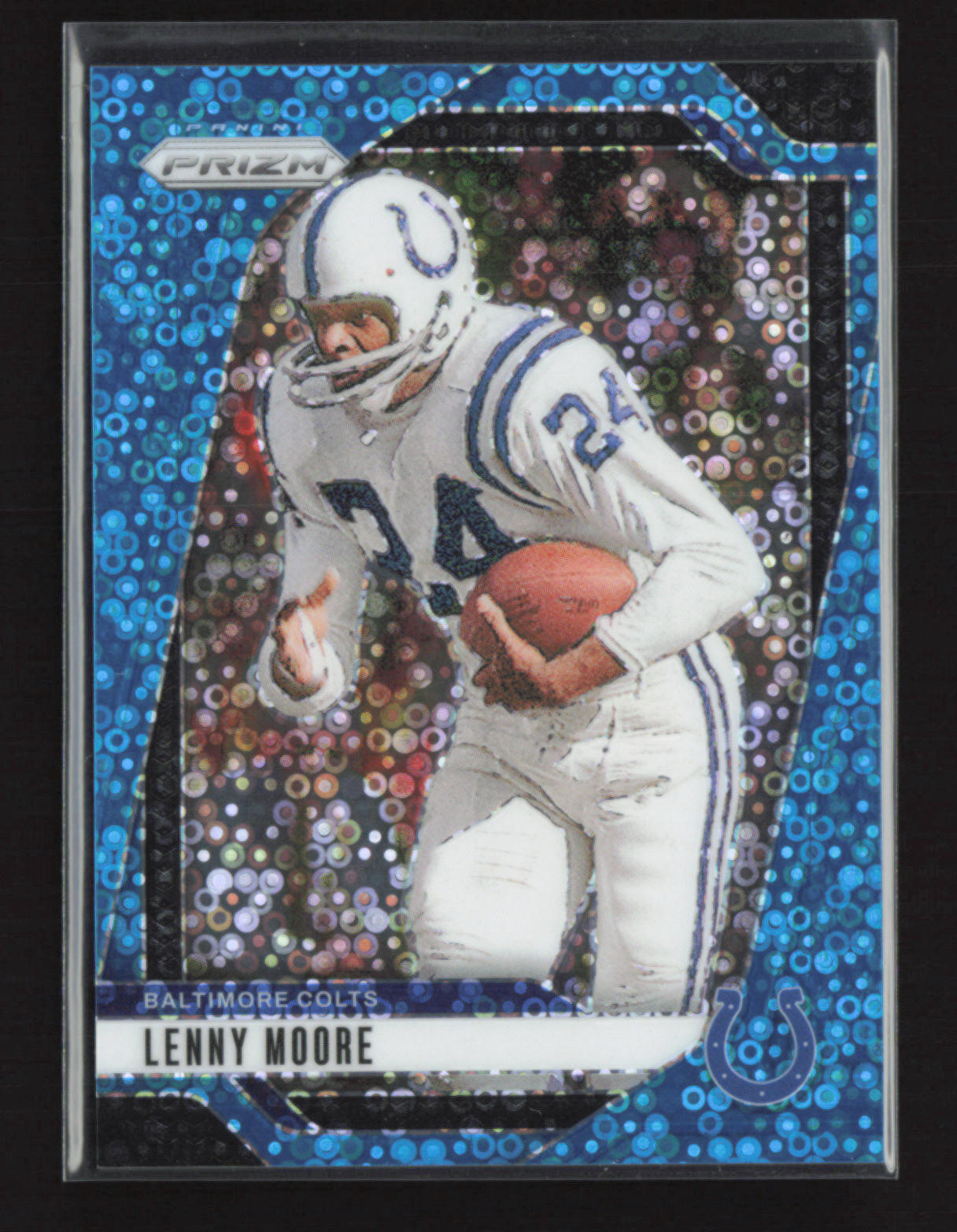 Lenny Moore 2024 Panini Prizm Football No Huddle Blue Prizm 52/99 Colts