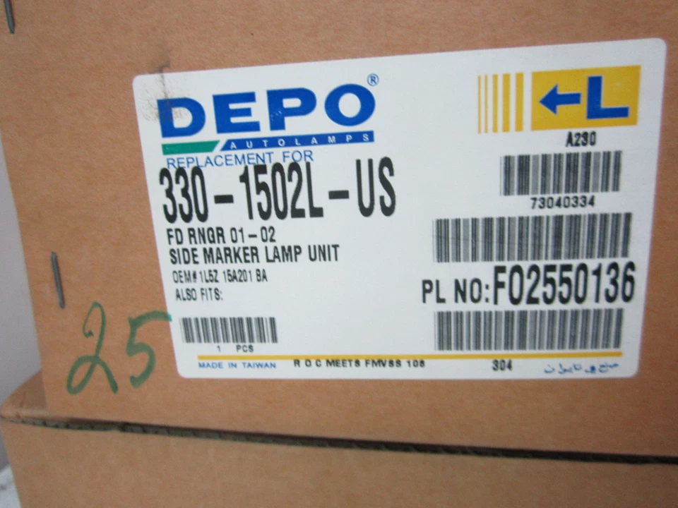 Luz intermitente esquina izquierda mercado de accesorios nn705376 Ford Ranger 2001 2002 2003 2005 Foto 3 de 4