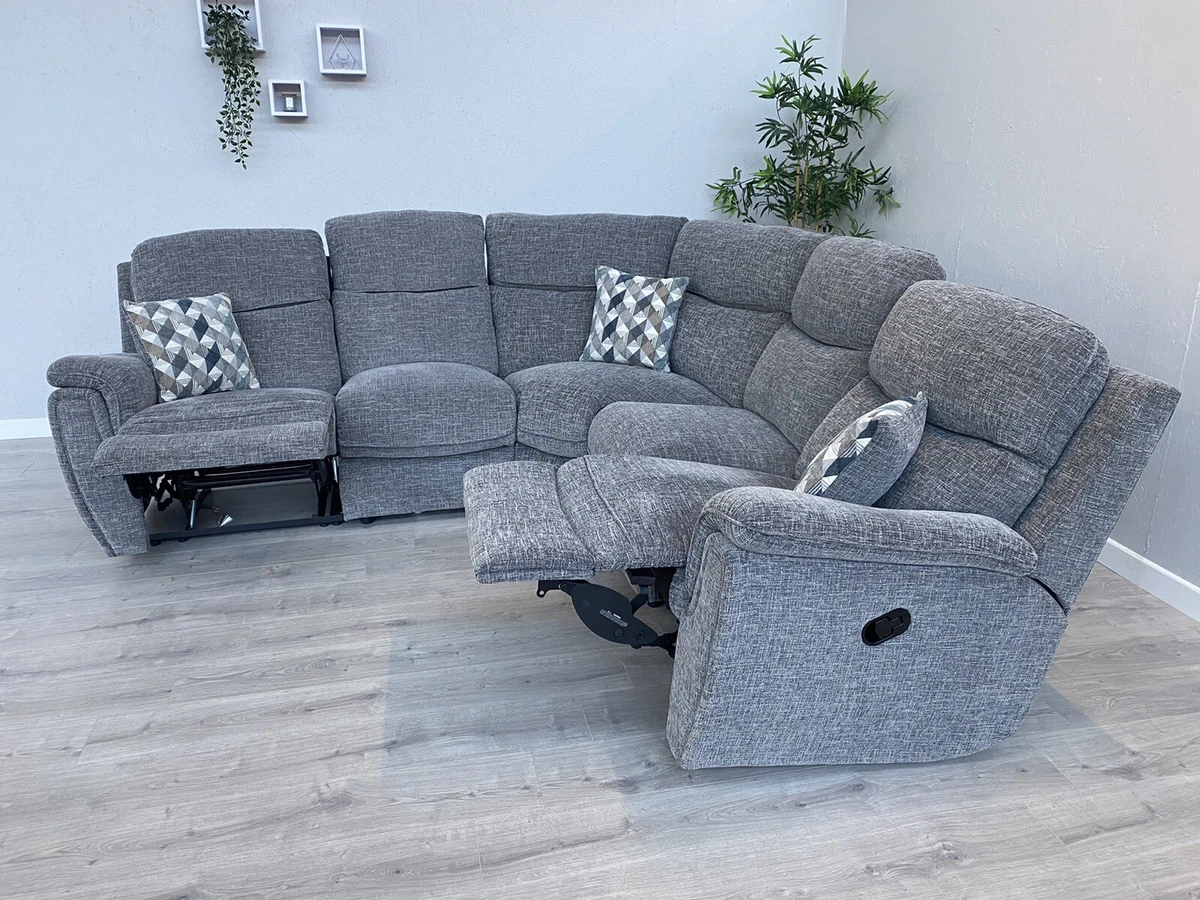 SCS ASHTON Fabric 2 Corner 2 Manual Recliner Sofa RRP 2 200
