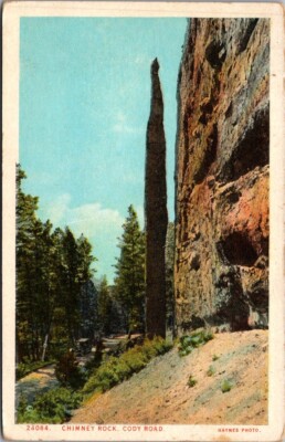 CHIMNEY ROCK Cody Road WYOMING WY Postcard