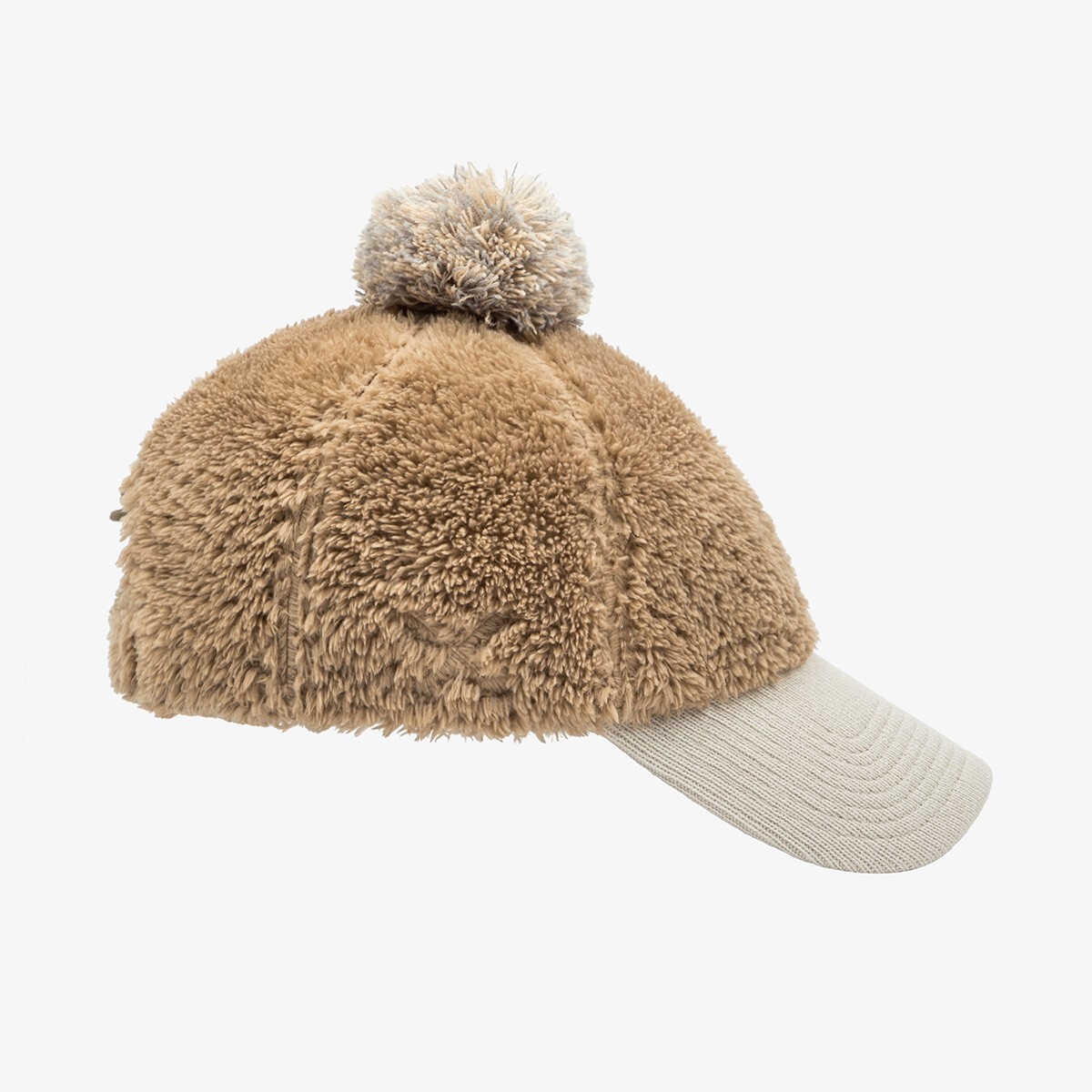 New Era Golf (W) Mink Fleece Pom Pom Long Visor Ball Cap