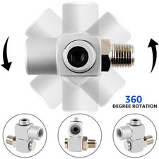 4Pcs Air Tool Swivel Fitting 1/4 Inch NPT 360� Swivel Air Hose Connector-~