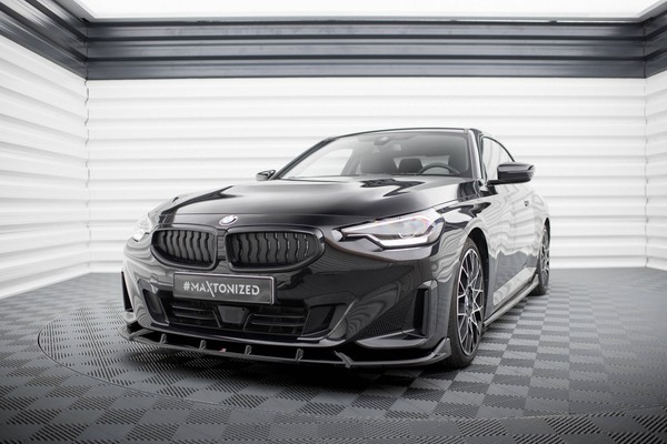 Front Ansatz V.2 FüR BMW 2Er Coupe G42 Schwarz Spoilerlippe Sapoilerschwert-image