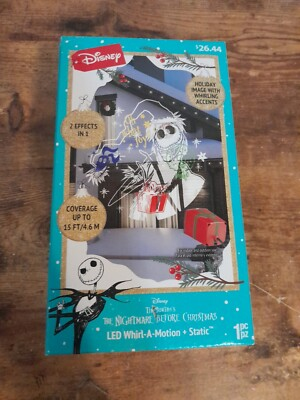 #ad The Nightmare Before Christmas Jack Skellington LED Whirl A Motion Projector $12.99
