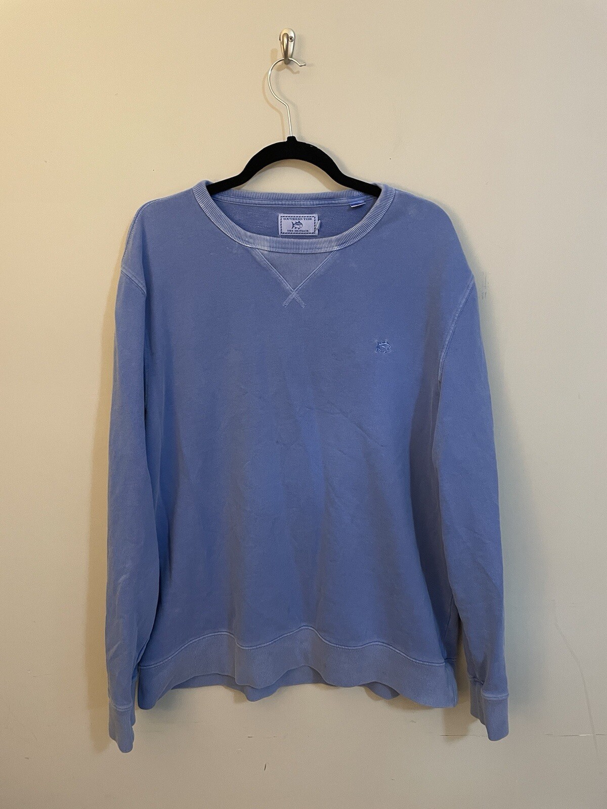 Southern Tide Crewneck Sweatshirt Mens sz Large Heathered Blue Upper Deck