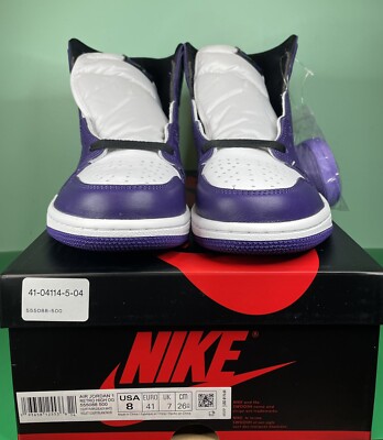 Air Jordan 1 Retro High OG Court Purple 2.0 2020 Size 8 Men  display picture 1