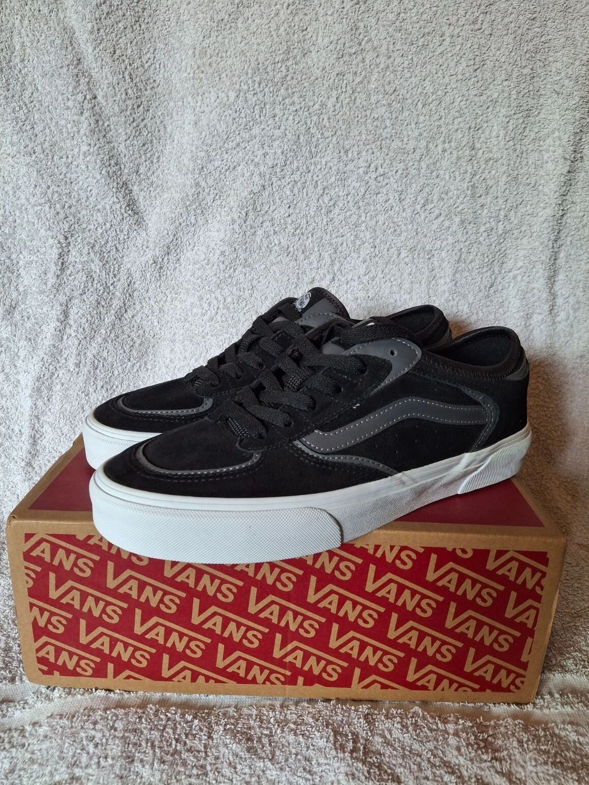 Vans Rowley Classic Nero Asfalto Taglia UK 8 Scarpe da ginnastica uomo donna NUOVISSIME
