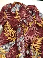 Oceanaire Hawaiian Vintage Women’s Top Shirt Large Made In USA Sh4