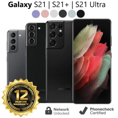 Samsung Galaxy S21 S21+ Plus S21 Ultra 5G 128GB - 256GB - Unlocked - Excellent