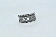 Nero Spinello Fedina Accatastabile Anello 925 Argento Delicato Gioielli Regalo