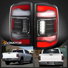 Black Fit 2009-2018 Dodge Ram 1500 2010-2018 2500 3500 Tail Lights Red LED Strip
