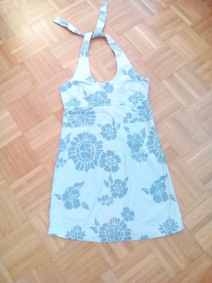 *Vero Moda Kleid Minikleid Neckholderkleid Aloha Flowers Karibik BlueGr.L 38-40*