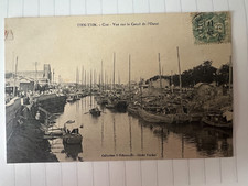 Old postcard CHINA TI-TSIN - CITY - VIEW OF THE OUTAI CANAL TIANJI