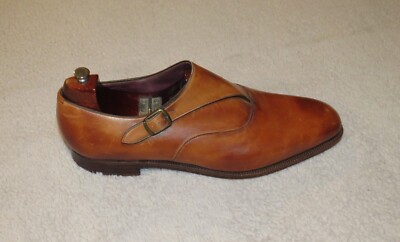 Ralph Lauren Purple Label Grant Chestnut Edwardian Monk Loafer