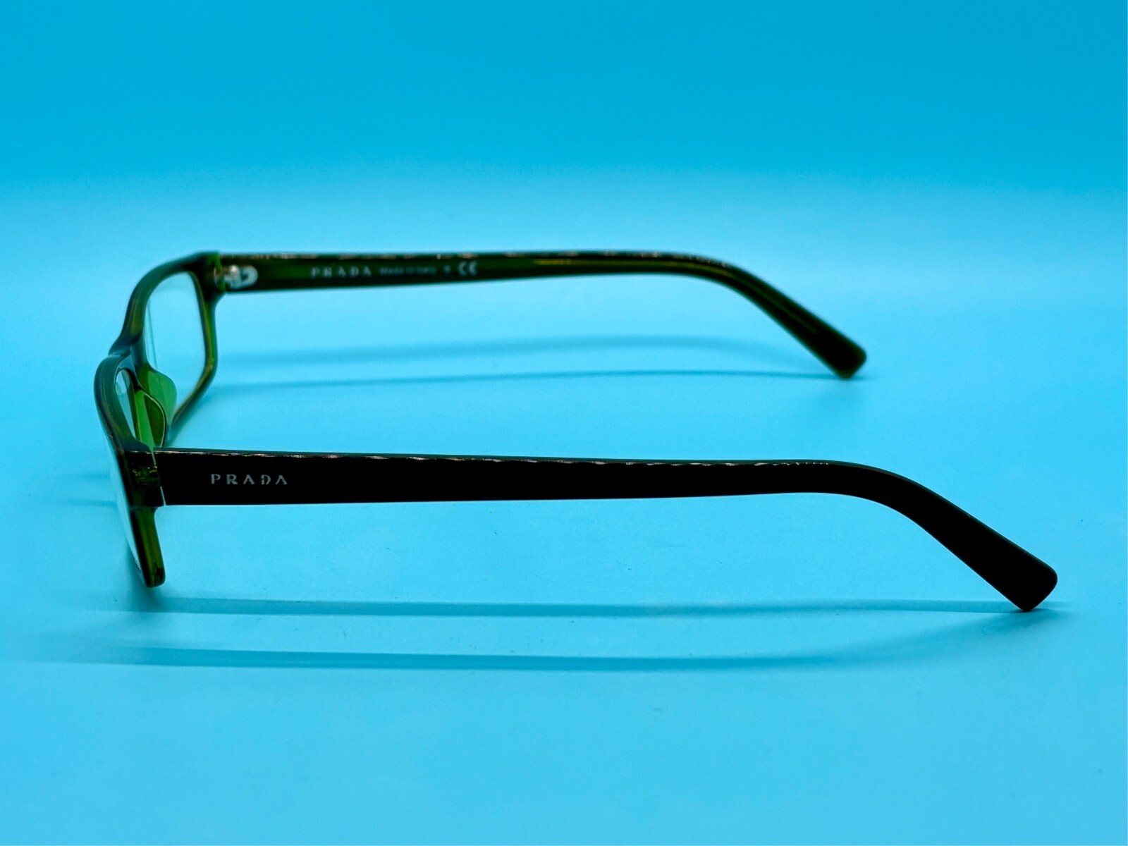 Prada PR 07E 5AY-101 54-14-140 Brown/Moss Full Rim Eyeglass Frames – w/ Box! thumbnail 4