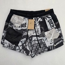 Nike Men Dri-FIT Stride Run Energy 5" Running Lined Shorts Size S Black Grey 70
