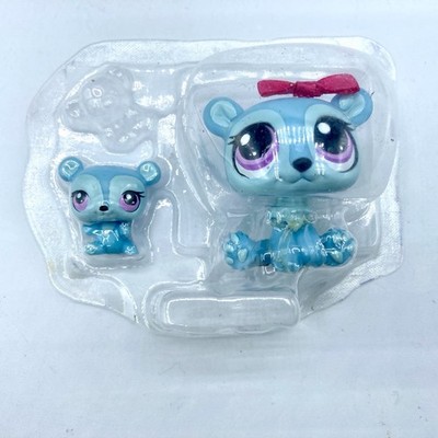 Hasbro LPS Littlest Pet Shop Mommy Baby Blue Polar Bears NEW Missing Teddy Toy