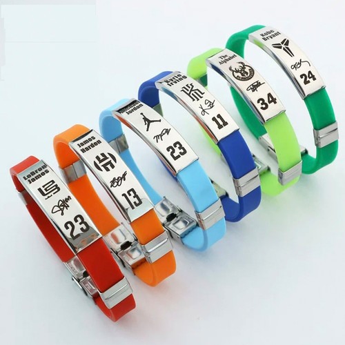 NBA Stars Silicone Bracelets, Basketball Collection, NBA Fan Gear