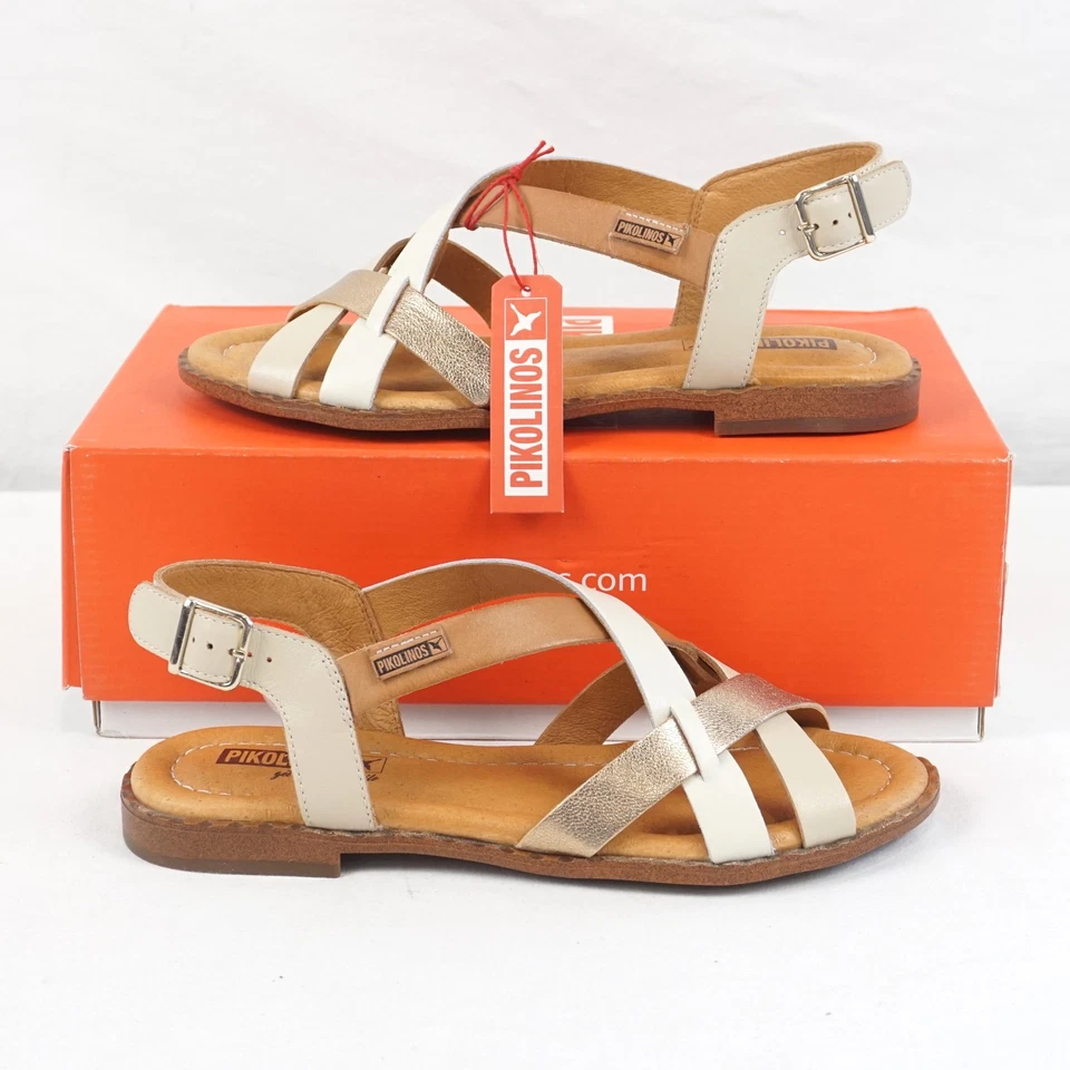 Pikolinos Algar Flat Sandals With Buckle In Marfil - Women's EU 37 (W0X-0556C3)