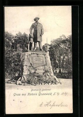 Grunewald, view from the Bismarck Monument, postcard 1904