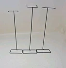Vintage 1960s Black Mattel Barbie Ken Doll Black Wire Stand 9” Tall Lot Of 3