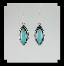 Marquise Cut Blue Ridge  Blue Ridge Turquoise Earrings