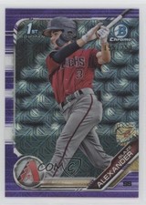 2019 Bowman Chrome Prospects Mega Box Purple Mojo Refractor Blaze Alexander 0cj2