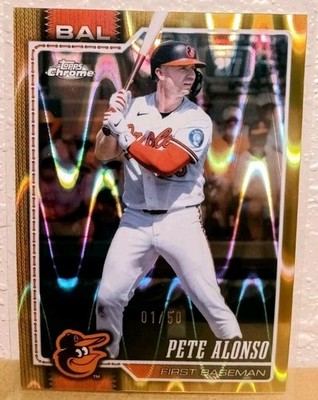 PETE ALONSO - 2026 TOPPS CHROME - GOLD RAYWAVE REFRACTOR #55 - 01/50