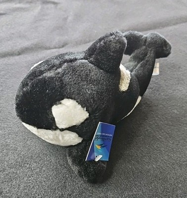 VTG SEAWORLD Shima Killer Whale   Plush 10'' Orca RARE
