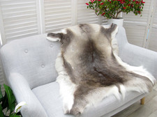 Genuine REINDEER HIDE Rug  Massive Real Reindeer Skin Pelt Sofa Floor Cover R423