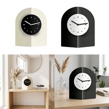 Analog Alarm Clock Non Ticking Small Clock Cute Table Clock