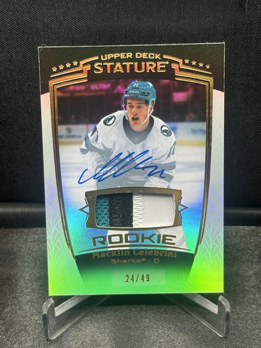 Macklin Celebrini [Autograph] #31 2024 Upper Deck Stature card
