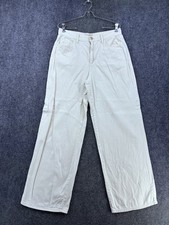 Universal Thread Off White Relaxed Wide Leg High Rise Jeans Women  s 10L Grunge